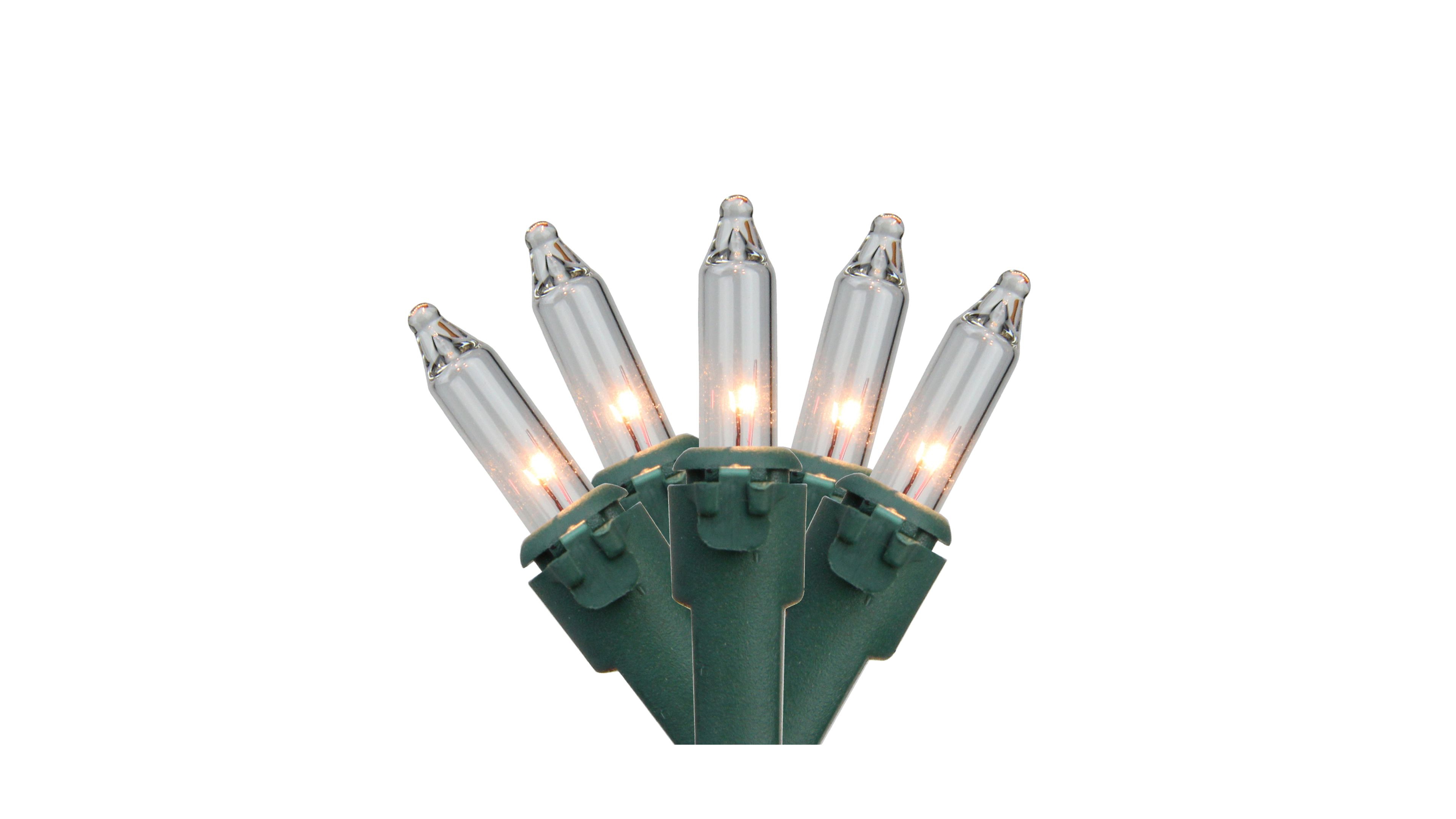 Northlight Set of 100 Clear Mini Christmas Lights 2.5" Spacing - Green Wire