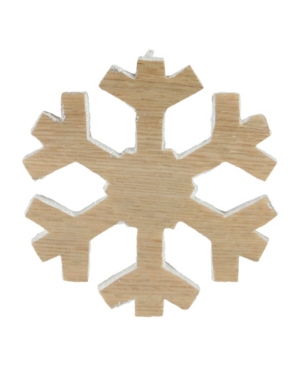 Northlight 7.5" Faux Wood Grain Snowflake Christmas Decoration In Brown