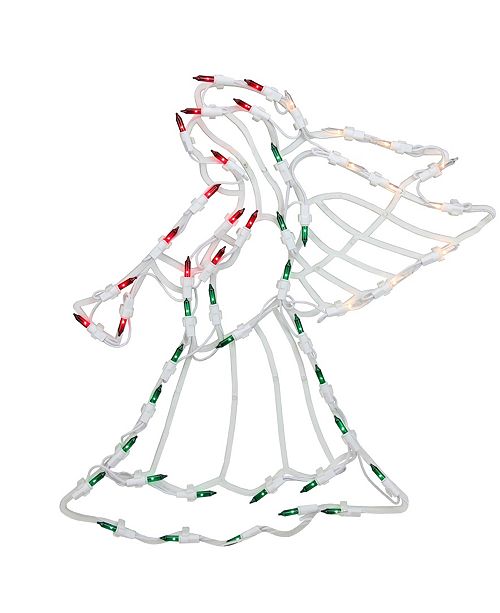 Northlight 18 Lighted Red White And Green Angel Christmas Window