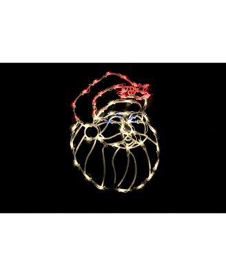 18" Lighted Santa Christmas Window Silhouette Decoration