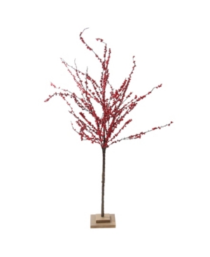 Northlight 50" Festive Red Berries Artificial Christmas Tree Decoration In Brown