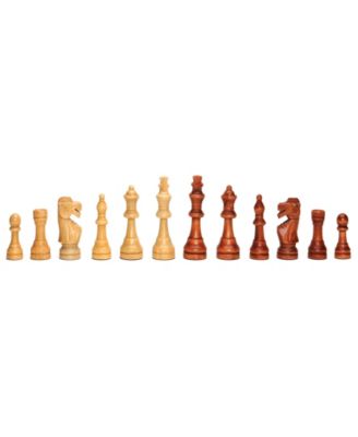 Classic Staunton Wood Chess Set, Wood Board 15 in., 3.75 in. King