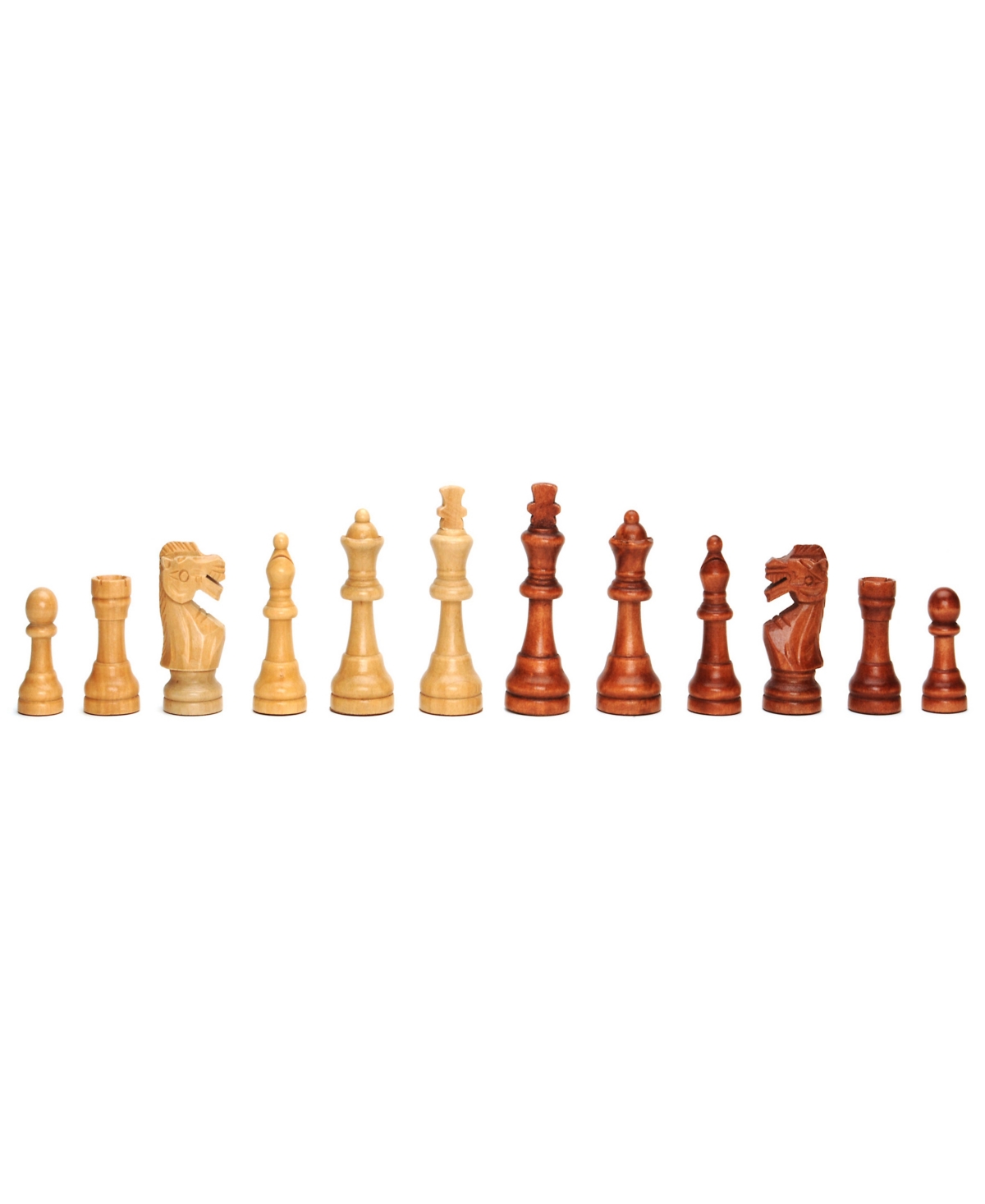 We Games Classic Staunton Wood Chess Set, Wood Board 15 In., 3.75 In. King In Brown