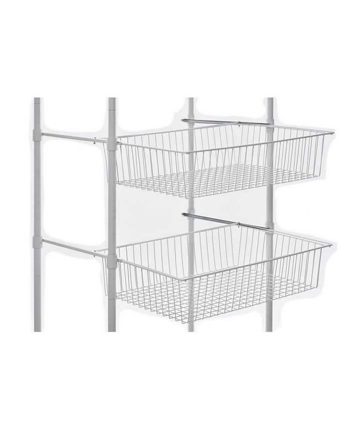 Edsal White Wire 6Shelves 4Hanger Bars Room Steel Closet System