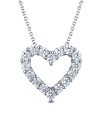 Macy's, Jewelry, Diamond Swirl Heart Pendant Necklace