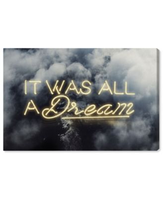 IT WAS ALL A DREAM - YELLOW Canvas Art - 24" x 36" x 1.5"