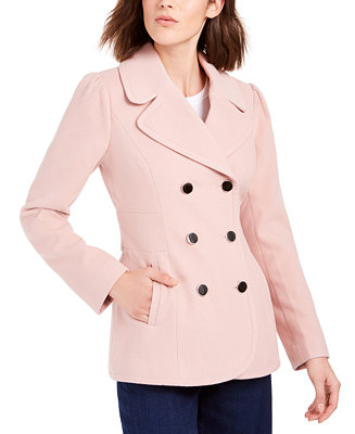 Maison Jules Double-Breasted Peacoat, Created for Macy's - Macy's