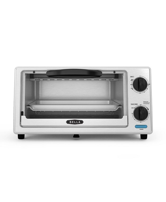 Bella - 4-Slice Stainless Steel Toaster Oven