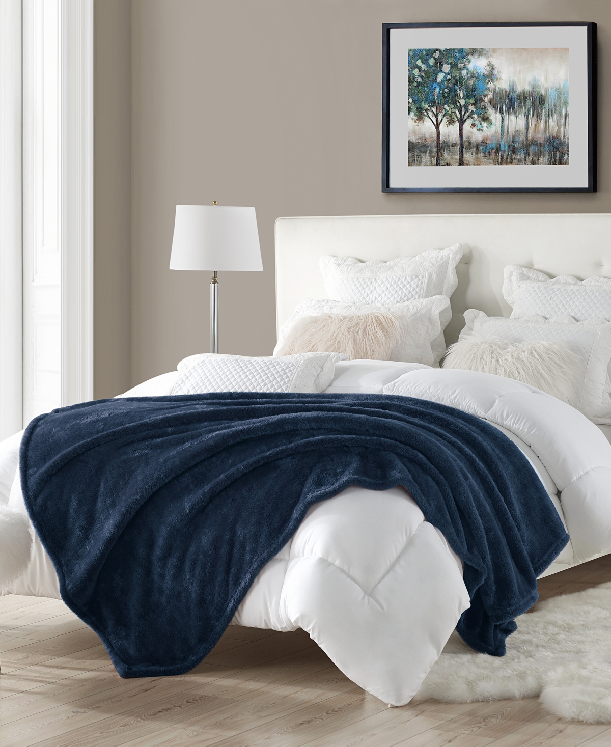 Cathay Home Inc. Faux Fur Oversized Throw, 60