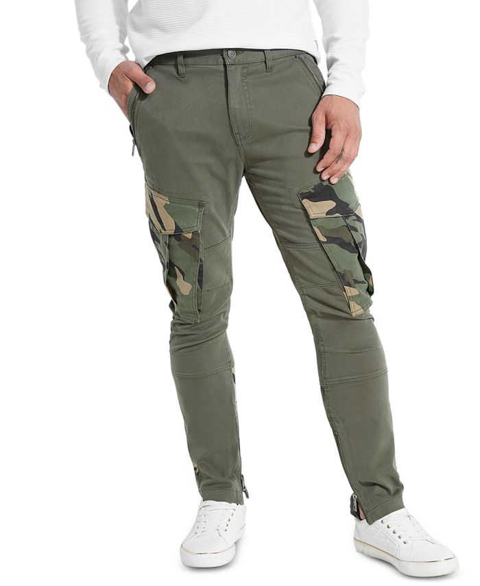 GUESS Men's Camo Pocket Cargo Pants - Macy's
