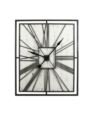 Peterson Artwares Square Wall Clock In Black Off