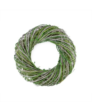 Northlight 14" Green And White Twig And Moss Artificial Spring Time Wreath