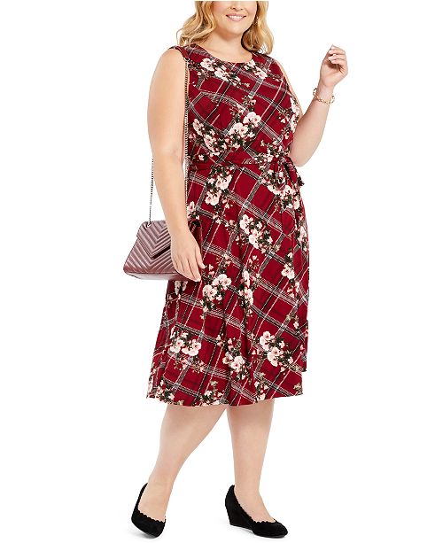 Plus Size Printed Sleeveless Dress Created For Macy S