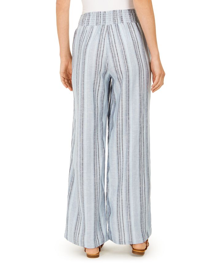 Style & Co Tonal Striped LinenBlend WideLeg Pants, Created for Macy's