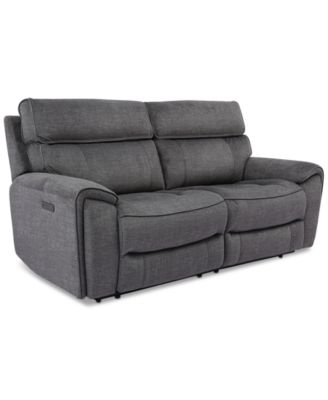 CLOSEOUT! Hutchenson 2-Pc. Fabric Sectional with 2 Power Headrests