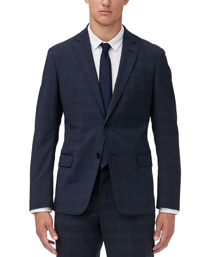 A|X Armani Exchange Armani Exchange Men's Modern-Fit Windowpane Suit ...