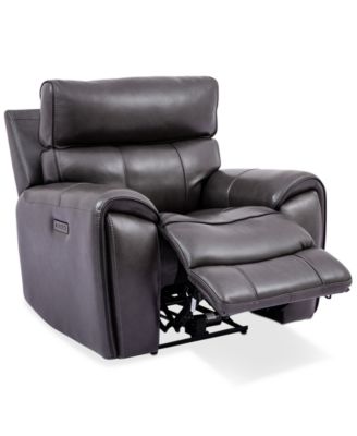 Furniture - Hutchenson 43" Leather Power Recliner