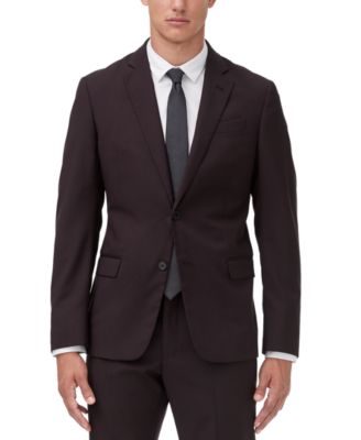Modern-Fit Burgundy Suit Jacket 