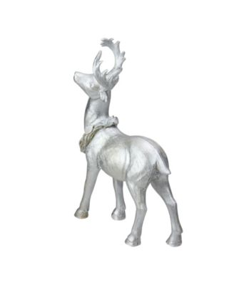 10.5" Elegant Silver Christmas Table Top Reindeer Figure