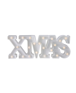 Northlight 18.5" Battery Operated Led Lighted "xmas" Christmas Marquee Sign In White