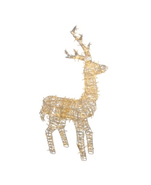 Northlight 48" Led Lighted Upright Standing Reindeer Outdoor Christmas Decoration In White