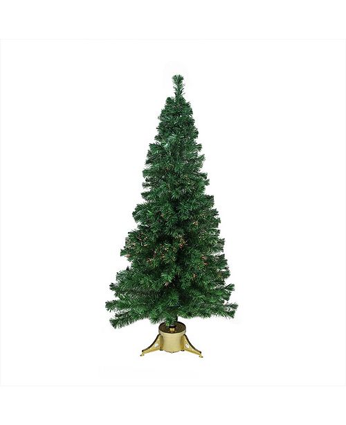 Northlight 4 Pre Lit Color Changing Fiber Optic Artificial Christmas Tree Reviews All Holiday Lane Home Macy S