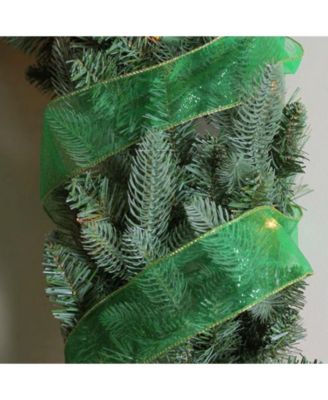 Shimmering Green Solid Wired Christmas Craft Ribbon 2.5" x 10 Yards