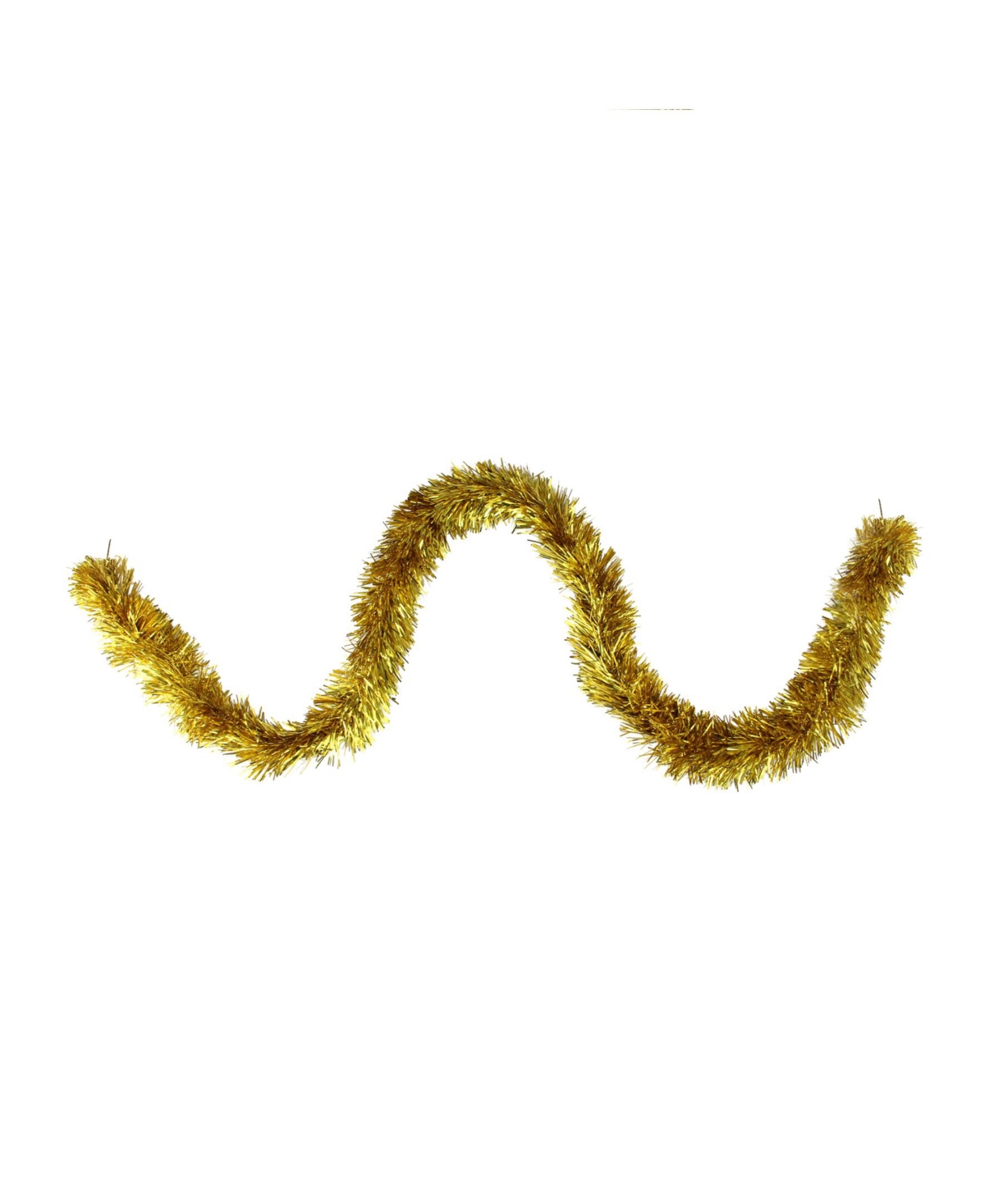 12' Traditional Deep Gold Christmas Tinsel Garland - Unlit - Gold