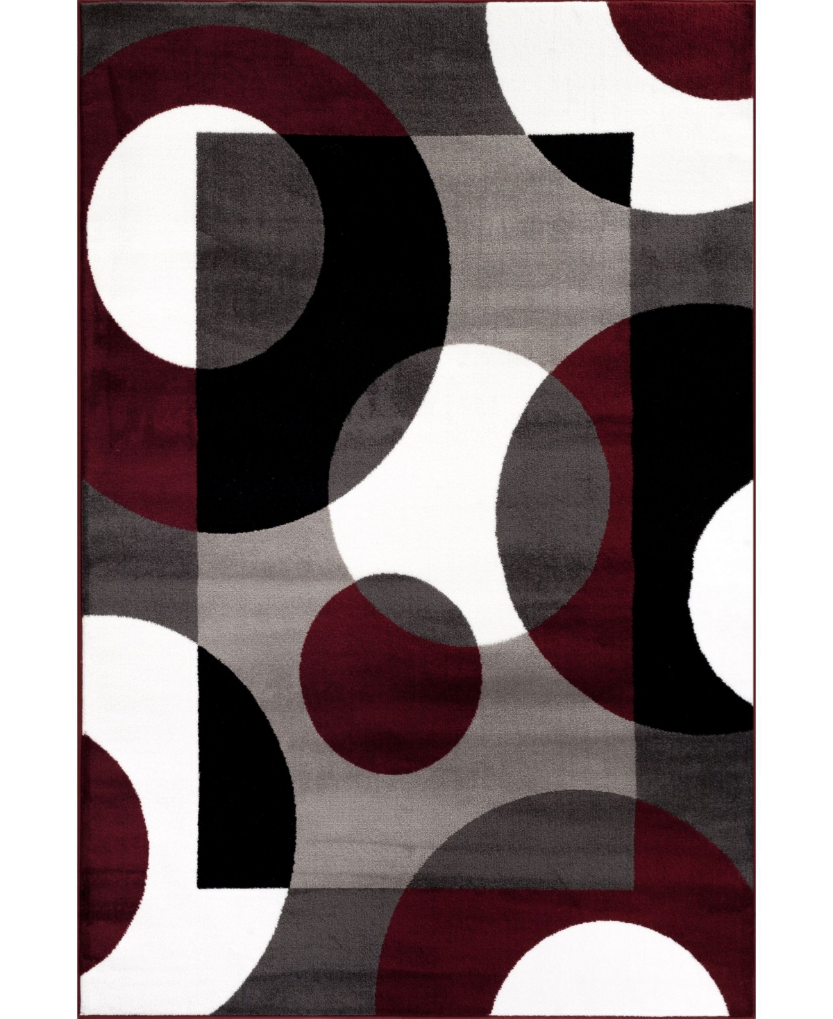 Main Street Rugs Montane Mon100 Burgundy 6'6in x 9' Area Rug - Burgundy