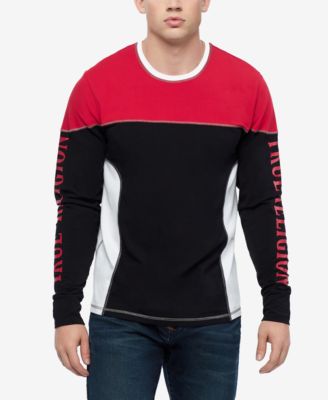True Religion - Men's 90S PANEL LONG SLEEVE RUGBY CREWNECK