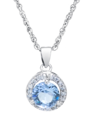 image of Swarovski Crystal Round Halo Pendant With 18