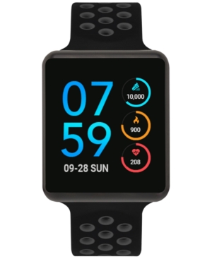 ITOUCH ITOUCH UNISEX AIR BLACK & GREY SILICONE STRAP TOUCHSCREEN SMART WATCH 45MM, A SPECIAL EDITION