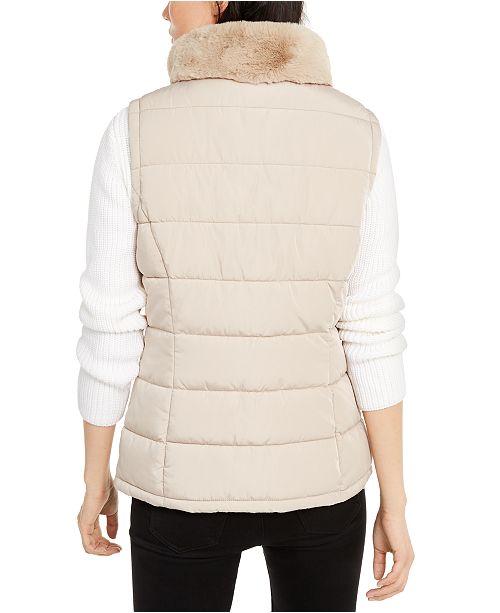 Calvin Klein FauxFur Collar Vest & Reviews Jackets & Blazers Women