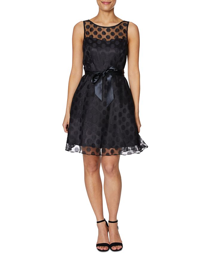 Betsey Johnson Polka Dot Illusion Dress - Macy's