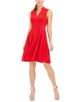 calvin klein red dress macys