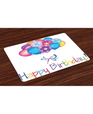 Ambesonne Birthday Place Mats Set of 4
