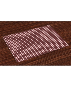 Ambesonne Retro Place Mats Set of 4