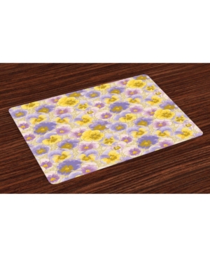 Ambesonne Floral Place Mats Set of 4