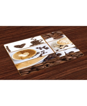 Ambesonne Coffee Place Mats Set of 4