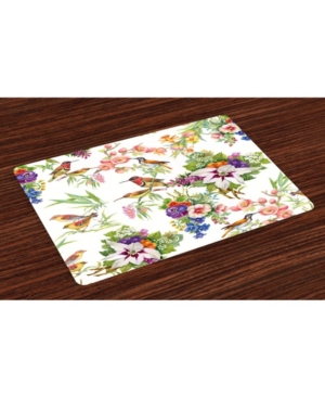 Ambesonne Floral Place Mats Set of 4
