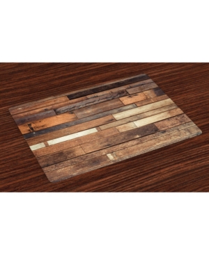 Ambesonne Wooden Place Mats Set of 4