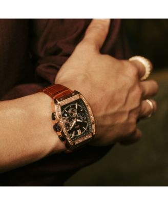 Men's Echelon Diamond (1/4 ct. t.w.) Watch in 18k Rose Gold-plated Stainless Steel 41mm