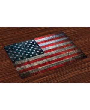 Ambesonne American Flag Place Mats Set of 4