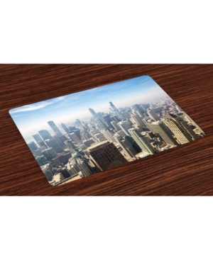 Ambesonne Cityscape Place Mats Set of 4