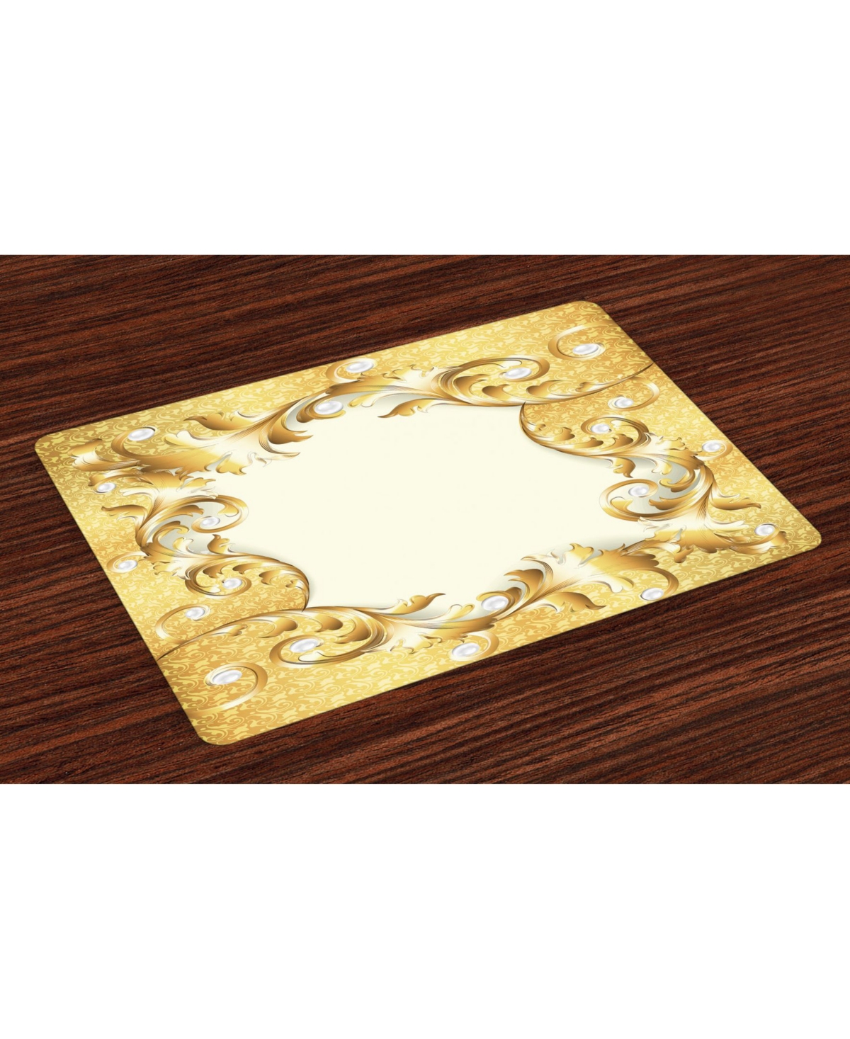 AMBESONNE PEARLS PLACE MATS, SET OF 4