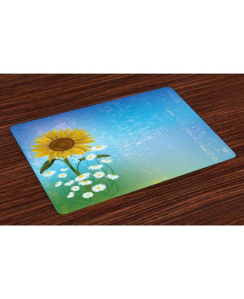 Ambesonne Sunflower Place Mats Set Of 4 Reviews Table Linens Dining Macy S