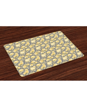 Ambesonne Flower Place Mats Set of 4