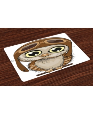 Ambesonne Owls Place Mats Set of 4