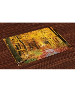 Ambesonne Forest Place Mats Set of 4