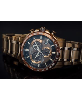 Citizen Men's Eco-Drive Perpetual Chrono A-T Rose Gold-Tone